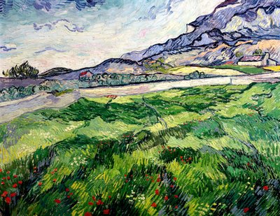 The Green Wheatfield behind the Asylum, 1889 by Vincent van Gogh